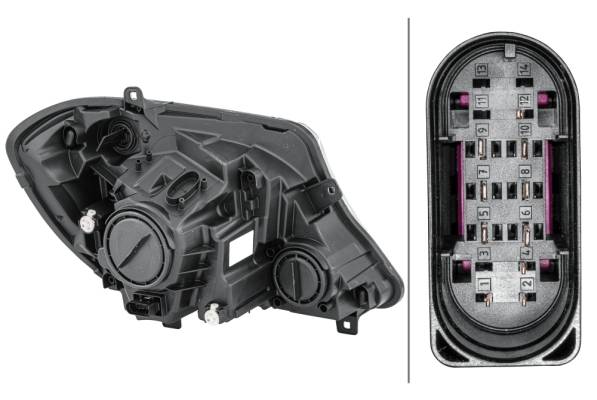 HELLA 1ED 011 030-111 FF/Halogen-Hauptscheinwerfer - links - für u.a. MB Sprinter 3,5-T Box (906)-2