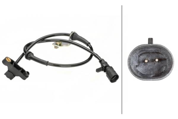 HELLA 6PU 230 040-251 Sensor, Raddrehzahl - 2-polig - Vorderachse - mit Halter