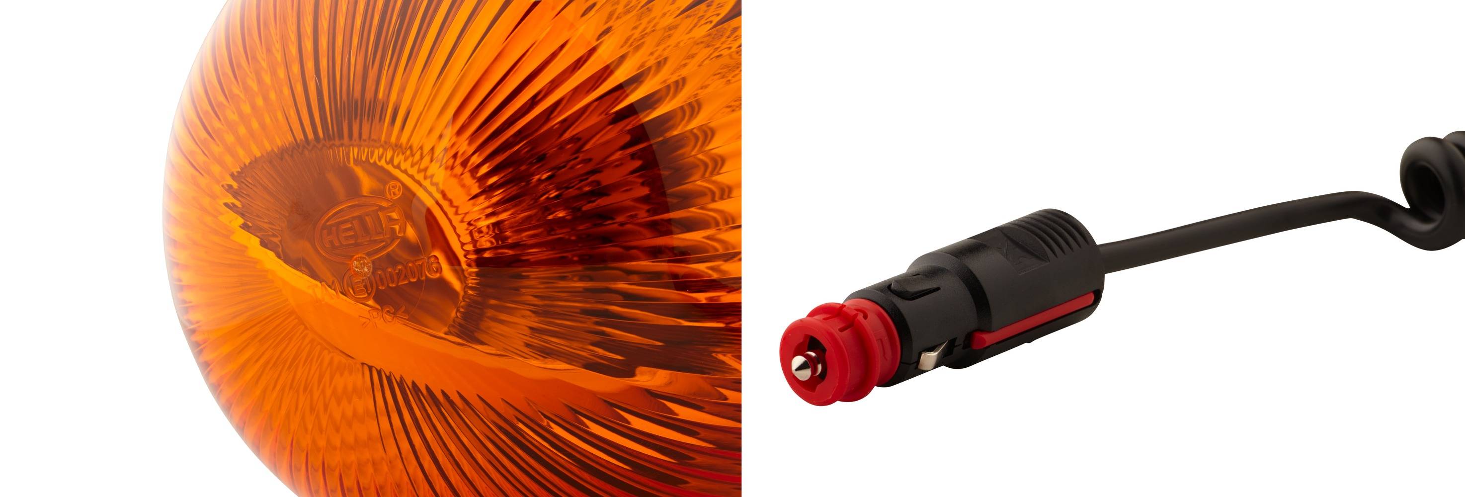 HELLA 2RL 009 506-301 Halogen-Rundumkennleuchte - Rota Compact - 12V - gelb - Magnetbefestigung - ge-2