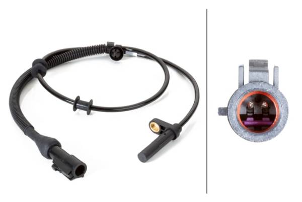 HELLA 6PU 230 040-891 Sensor, Raddrehzahl - 2-polig - Vorderachse beidseitig - Kabel: 900mm - mit Ha