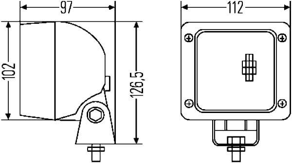 HELLA 1GA 007 506-391 Halogen-Arbeitsscheinwerfer - Ultra Beam - 12/24V - Anbau - Bodenausleuchtung