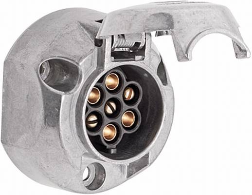HELLA 8JB 001 941-001 Steckdose - 12V - 7-polig - Zinnbronze - Metallgehäuse - DIN/ISO: 1724-1
