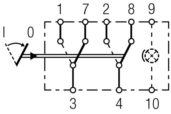 HELLA 6FH 007 832-621 Schalter - Wippbetätigung - Ausstattungsvar.: I->0 - Anschlussanzahl: 8-4
