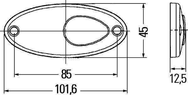 HELLA 2PS 964 295-387 Seitenmarkierungsleuchte - LED - 12V - Anbau - Lichtscheibenfarbe: gelb - Kabe-4