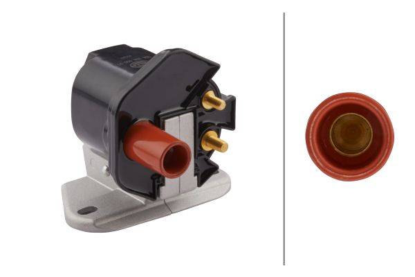 HELLA 5DA 358 000-911 Zündspule - 12V - Zündspule zum Verteiler - geschraubt-1
