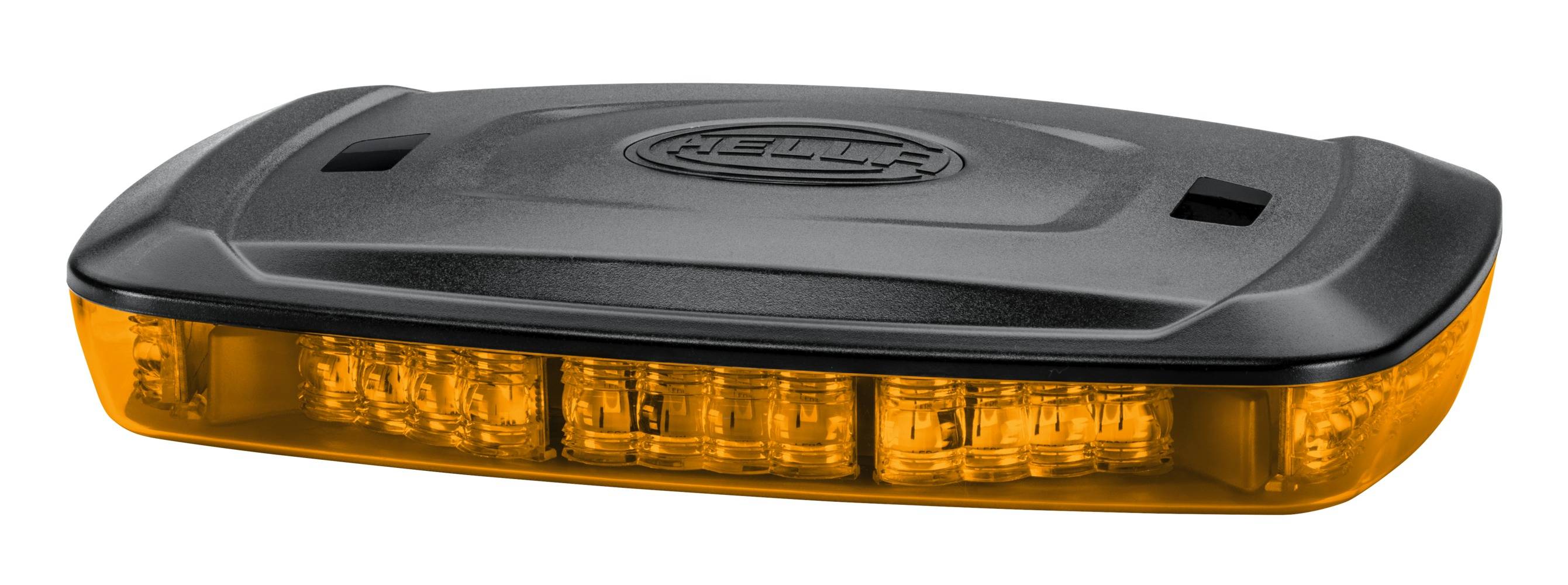 HELLA 2RL 014 566-201 LED-Warnleuchte - Micro Lightbar - 12/24V - Schraubanschluss - glasklar - gelb-1