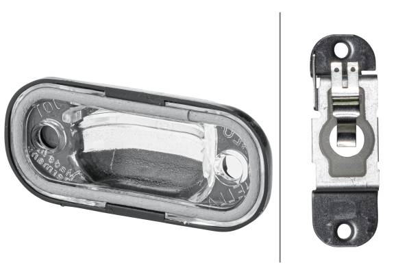 HELLA 2KA 002 445-111 Kennzeichenleuchte - Glühlampe - 12V - links/rechts-0