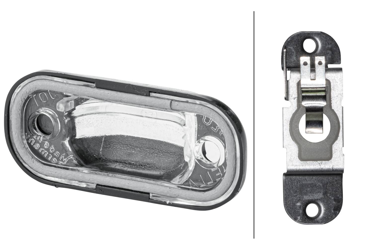 HELLA 2KA 002 445-111 Kennzeichenleuchte - Glühlampe - 12V - links/rechts-2