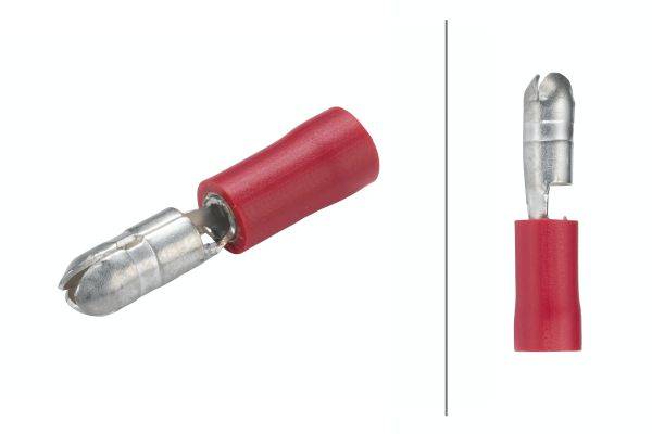 HELLA 8KW 044 040-003 Leitungsverbinder - rot - von: 0.5mm² - bis: 1.0mm² - Rundstecker - Ø: 4mm - M-1