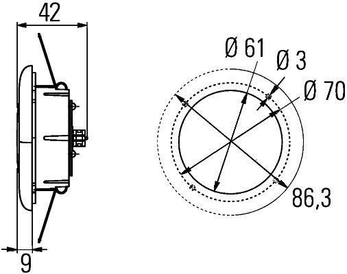 HELLA 2JA 343 790-311 Innenraumleuchte - SpotLED 40° - LED - 12/24V - LED - Einbau - Lichtscheibenfa-2