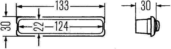 HELLA 2JA 001 357-037 Innenraumleuchte - 12/24V - K (10W) - Anbau/Einbau - Lichtscheibenfarbe: glask-0