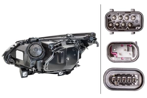 HELLA 1EL 160 296-001 Bi-Xenon/Halogen-Hauptscheinwerfer - rechts - für u.a. BMW 5 (E60)-4