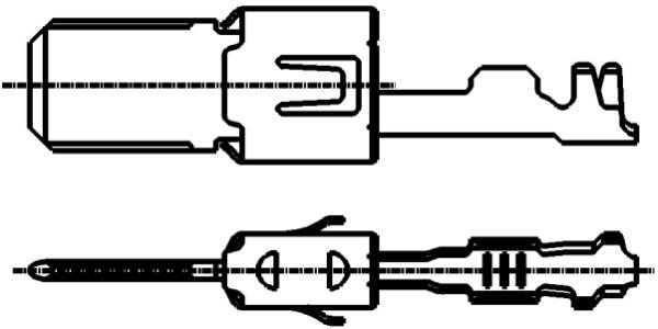 HELLA 8KW 863 928-003 Leitungsverbinder - von: 0.5mm² - bis: 1.0mm² - Flachstecker - 5,8 x 0,8-2