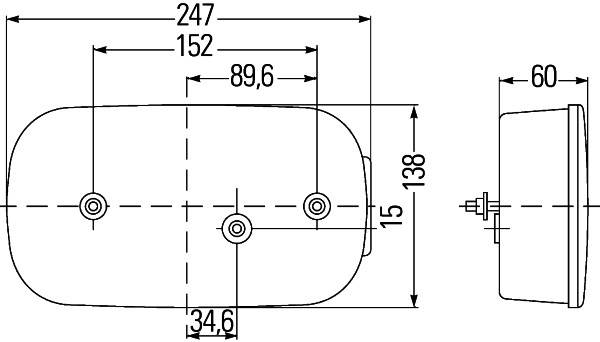 HELLA 2VA 998 232-251 Heckleuchte - 12V - Anbau/Einbau - links-4