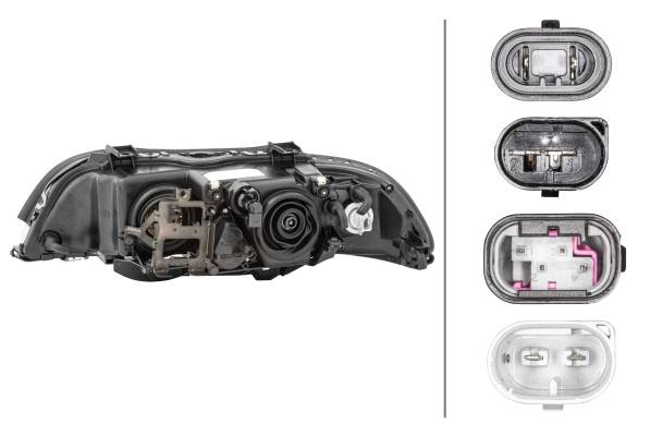 HELLA 1LL 008 052-601 asymmetrisch/DE/Halogen/Xenon-Hauptscheinwerfer - rechts - für u.a. BMW 5 (E39-1