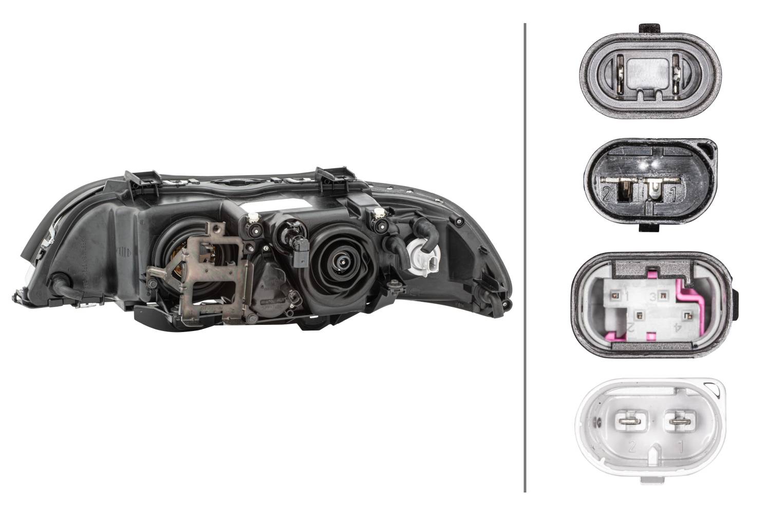 HELLA 1LL 008 052-601 asymmetrisch/DE/Halogen/Xenon-Hauptscheinwerfer - rechts - für u.a. BMW 5 (E39-3