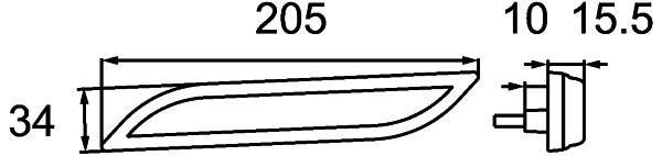HELLA 2PS 013 306-031 Seitenmarkierungsleuchte - Shapeline Style - LED - 12/24V - geklebt - Lichtsch-1