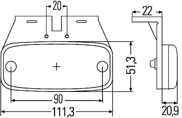 HELLA 2PS 345 600-071 Seitenmarkierungsleuchte - LED - 24V - Anbau - seitlicher Anbau-4