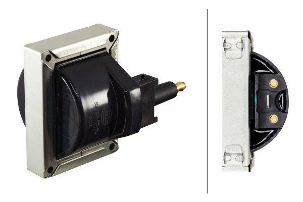HELLA 5DA 358 000-851 Zündspule - 12V - 3-polig - Verteilerzündspule - geschraubt-1