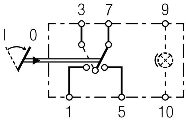 HELLA 6GM 004 570-081 Schalter - Wippbetätigung - Ausstattungsvar.: I->0 - Anschlussanzahl: 6-3
