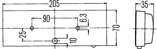 HELLA 2JA 003 354-001 Innenraumleuchte - K (10W) - Anbau - innen-1