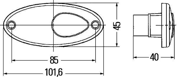 HELLA 2PG 964 295-011 Positionsleuchte - 12V - Einbau - Lichtscheibenfarbe: glasklar - links/rechts-3