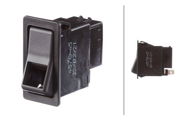 HELLA 6HH 004 570-451 Warnblinkschalter - 12V - Ausstattungsvar.: I-0 - Anschlussanzahl: 7 - Einbau-1
