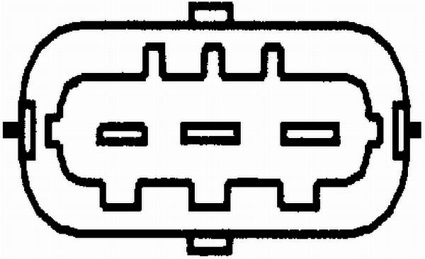 HELLA 6PU 012 681-011 Sensor, Nockenwellenposition - 12V - Steckergehäuseform: oval - mit Kabel-2