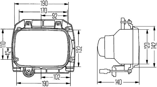 HELLA 1AE 003 427-291 Halogen-Scheinwerfereinsatz, Hauptscheinwerfer - 12V - Anbau/Einbau - vorne-4