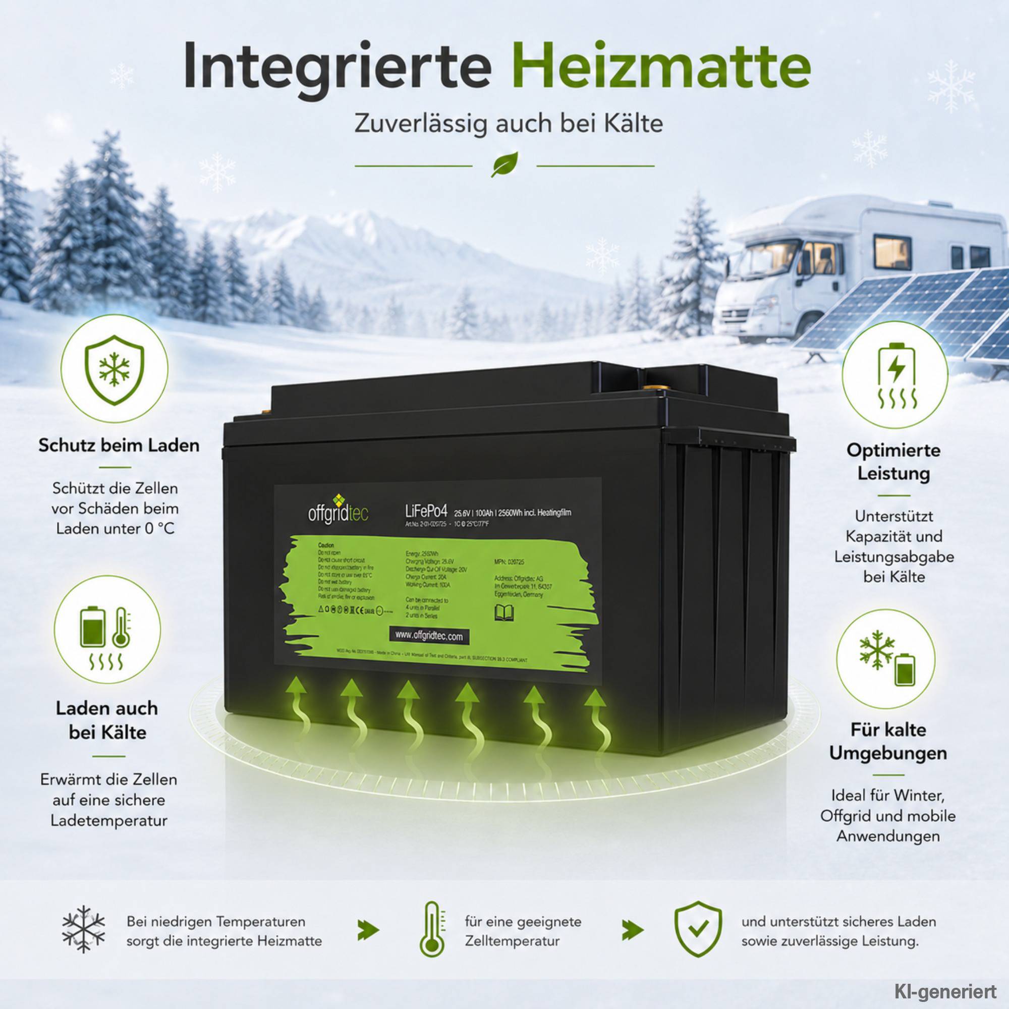 Offgridtec LifePO4 Akku 25,6/100 25,6V 100Ah mit BMS und Heizmatte 2560Wh-4