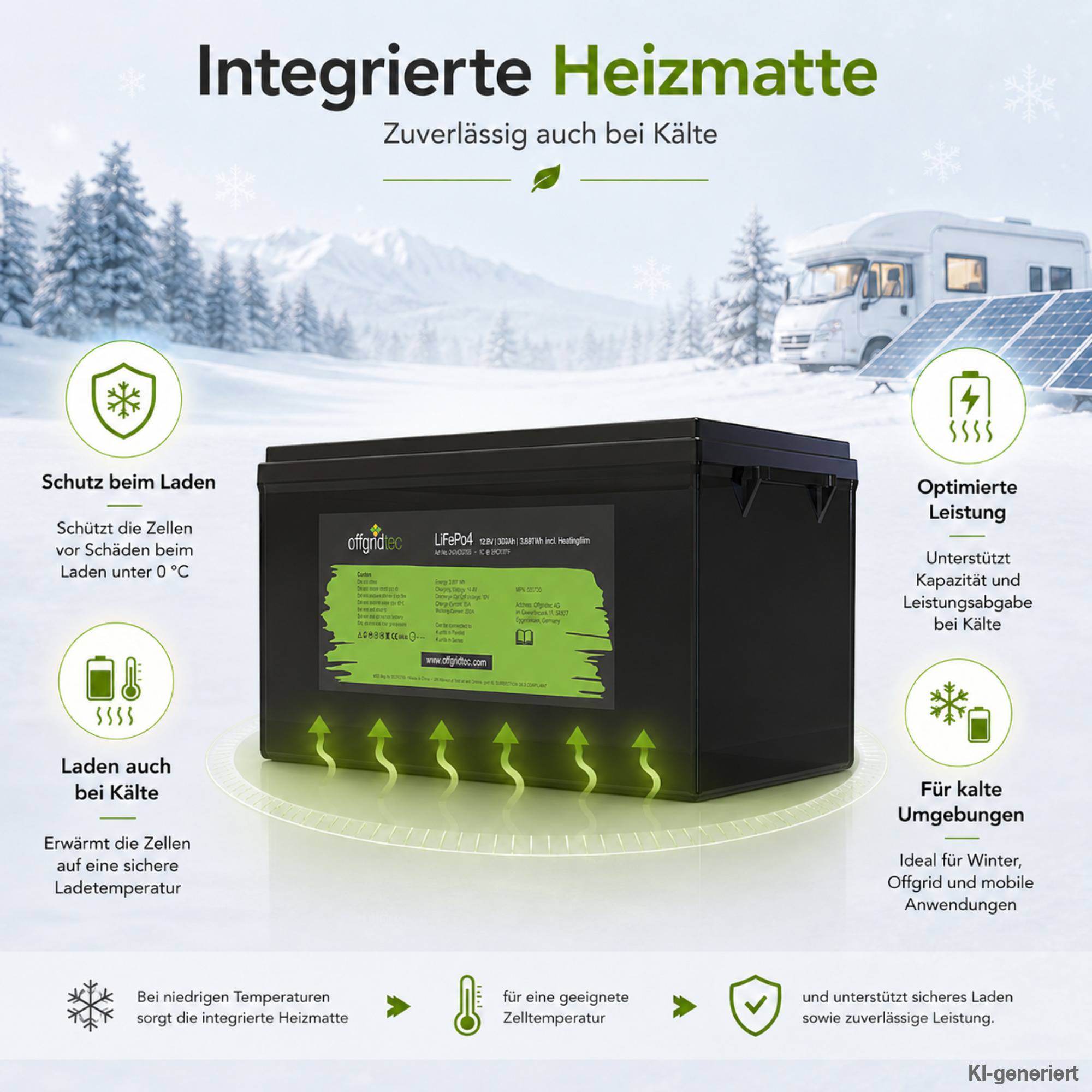 Offgridtec LifePO4 Akku 12/300 12,8V 304Ah mit BMS und Heizmatte 3891Wh-4