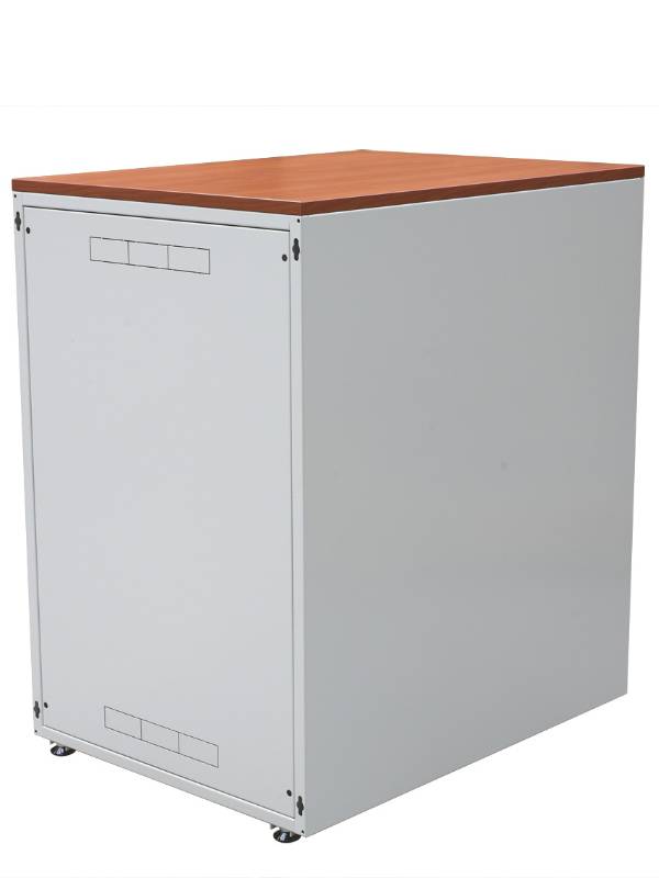 19"-Netzwerkschrank SJB - 10 HE - BxT 600x600 mm - Glastür - Rückwand - lichtgrau-2