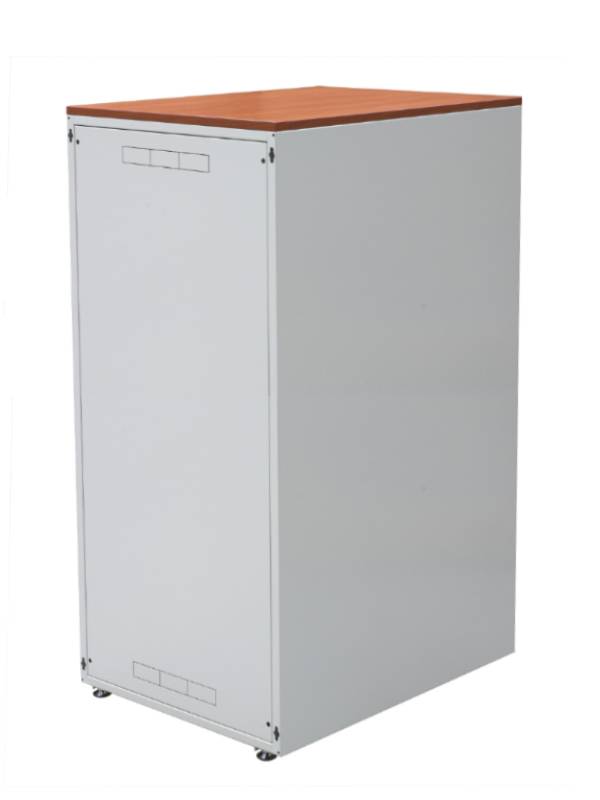 19"-Netzwerkschrank SJB - 15 HE - BxT 600x600 mm - Glastür - Rückwand - lichtgrau-2