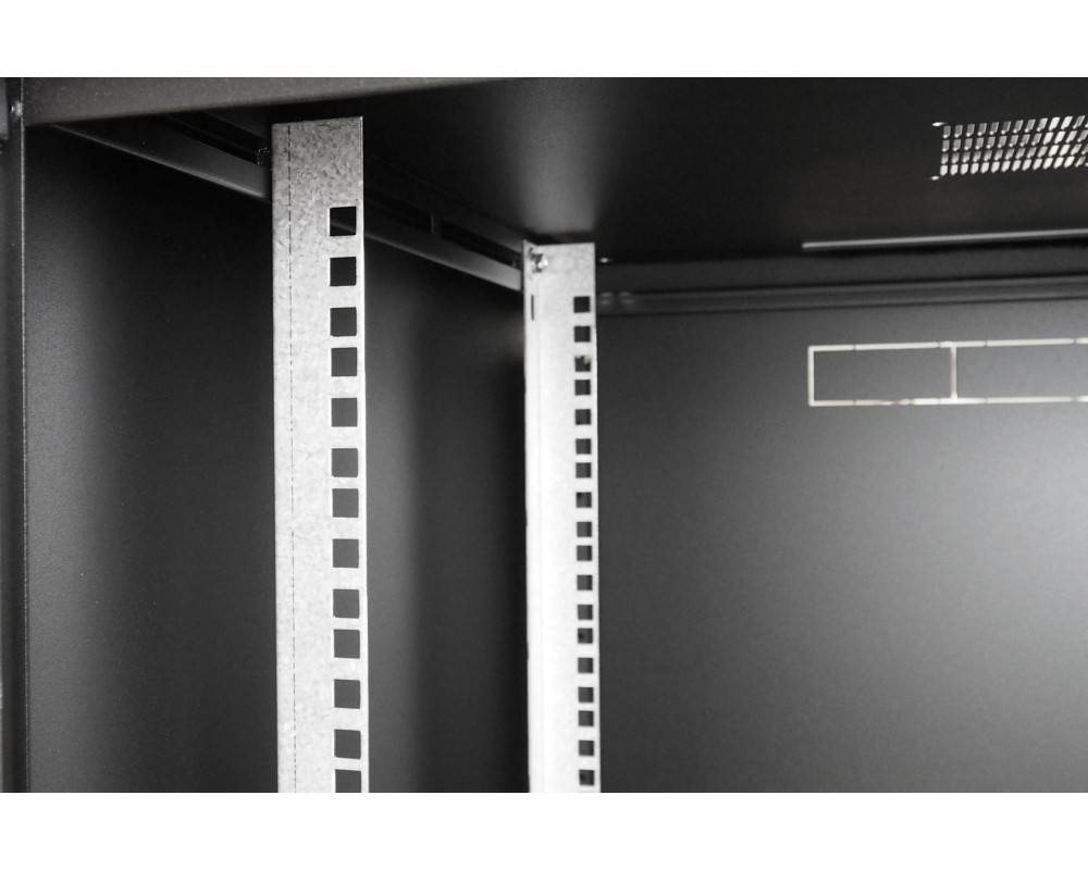 19"-Serverschrank SJB - 15 HE - BxT 600x800 mm - Vollblechtür - Rückwand - schwarz-2