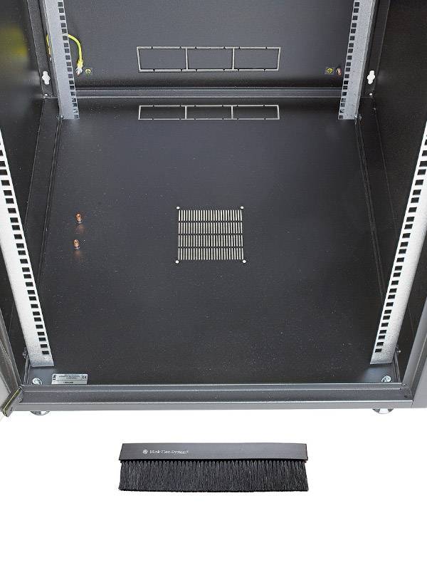 19"-Netzwerkschrank SJB - 10 HE - BxT 600x600 mm - Glastür - Rückwand - schwarz-2