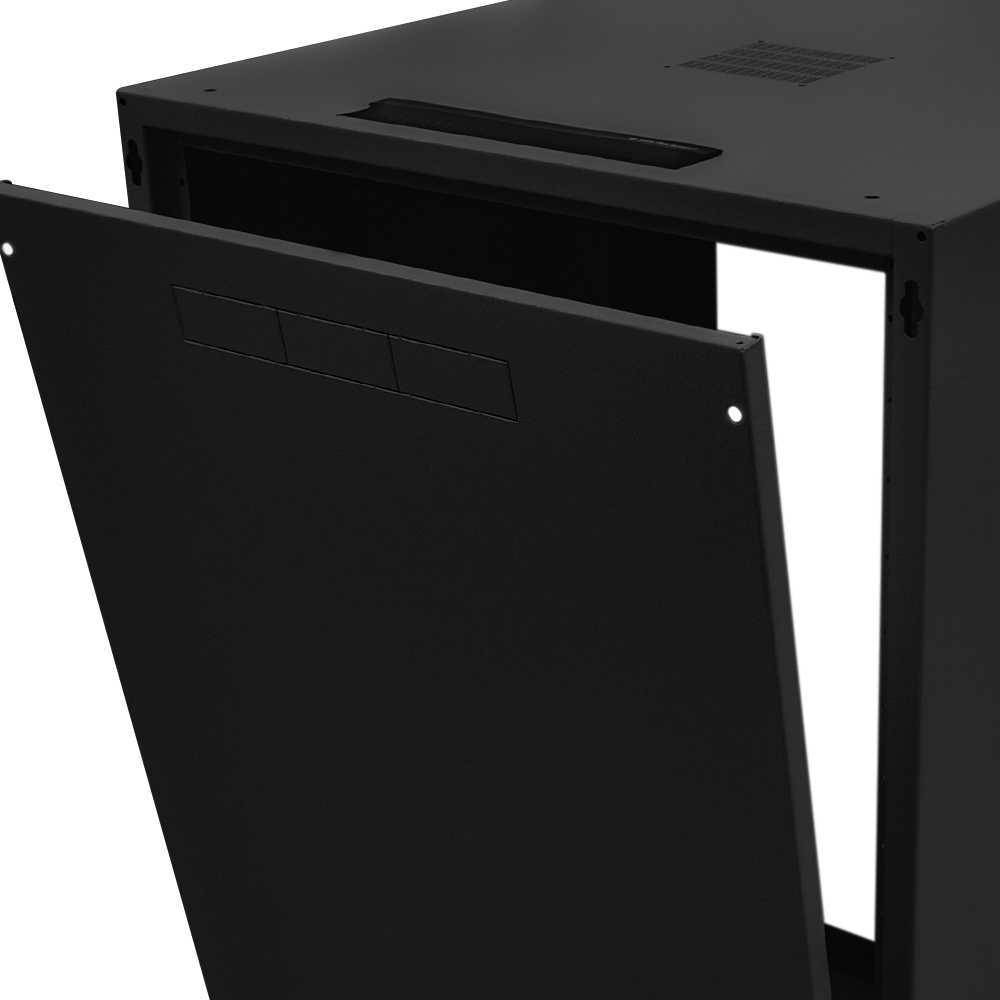 19"-Netzwerkschrank SJB - 10 HE - BxT 600x600 mm - Vollblechtür - Rückwand - schwarz-2