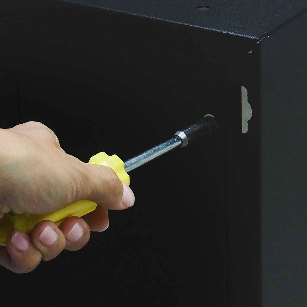 19"-Netzwerkschrank SJB - 10 HE - BxT 600x600 mm - Vollblechtür - Rückwand - schwarz-4