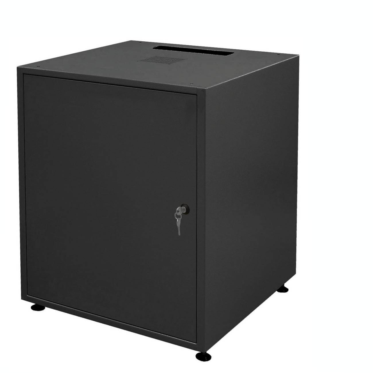 19"-Netzwerkschrank SJB - 18 HE - BxT 600x600 mm - Vollblechtür - Rückwand - schwarz-0