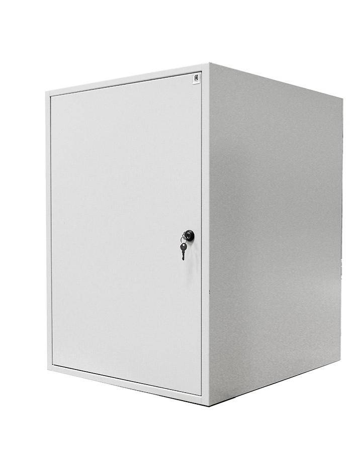 19"-Serverschrank SJB - 18 HE - BxT 600x800 mm - Vollblechtür - Rückwand - lichtgrau-0