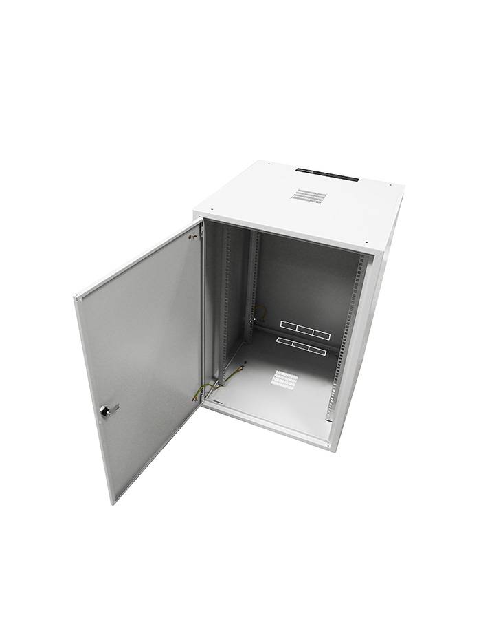 19"-Serverschrank SJB - 18 HE - BxT 600x800 mm - Vollblechtür - Rückwand - lichtgrau-4