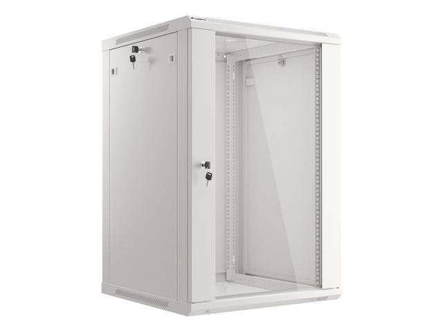 Lanberg Schrank Netzwerkschrank - geeignet für Wandmontage - Grau, RAL 7035 - 18U - 48.3 cm (19")-0