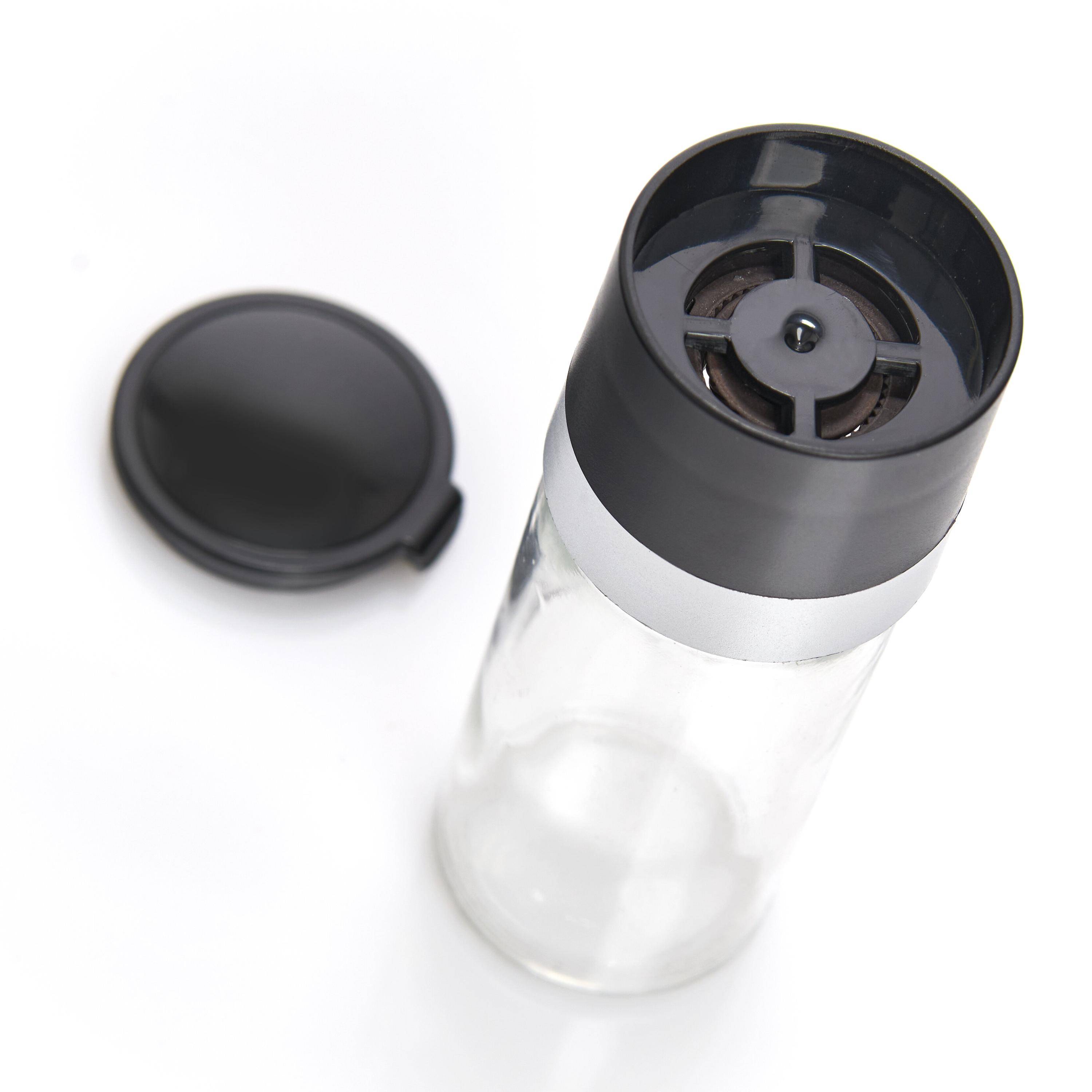 Salz-/Pfeffermühle, Glas/Kunststoff, schwarz ca. Ø 4,5 x 12,5 cm-2