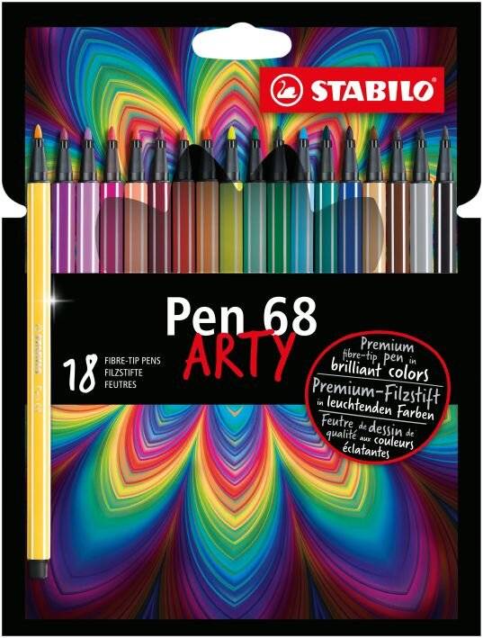Premium-Filzstift Pen 68 Kartonetui Arty VE=18 Farben-4
