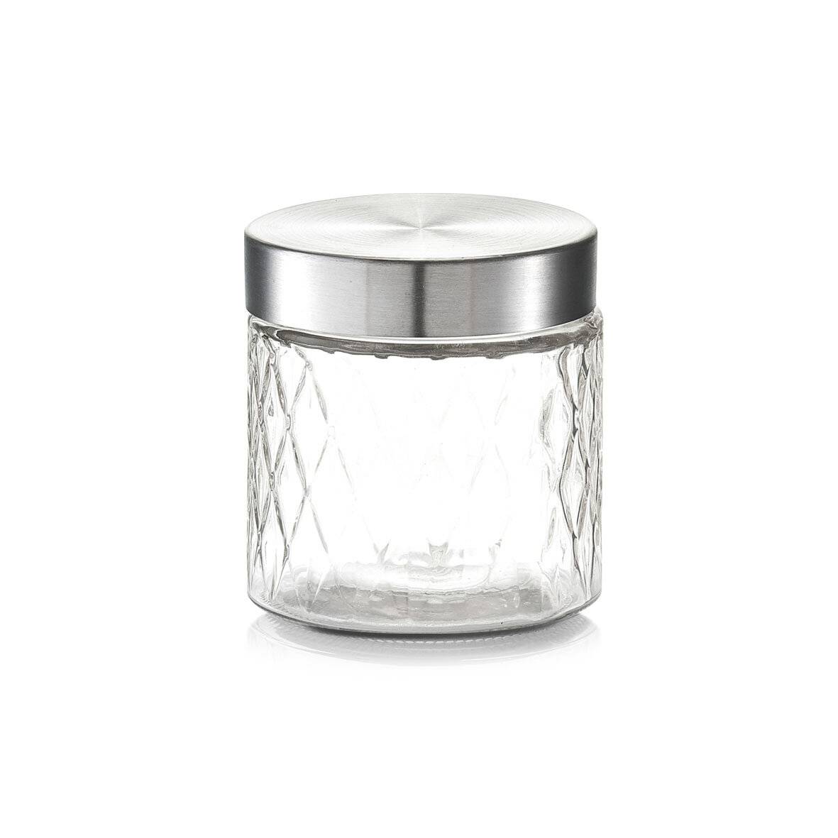 Vorratsglas 'Raute' m. Metalldeckel, 750 ml ca. Ø 11 x 12 cm-2