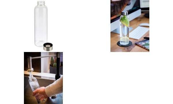 Trinkflasche Glas 0 75L transparent.-2