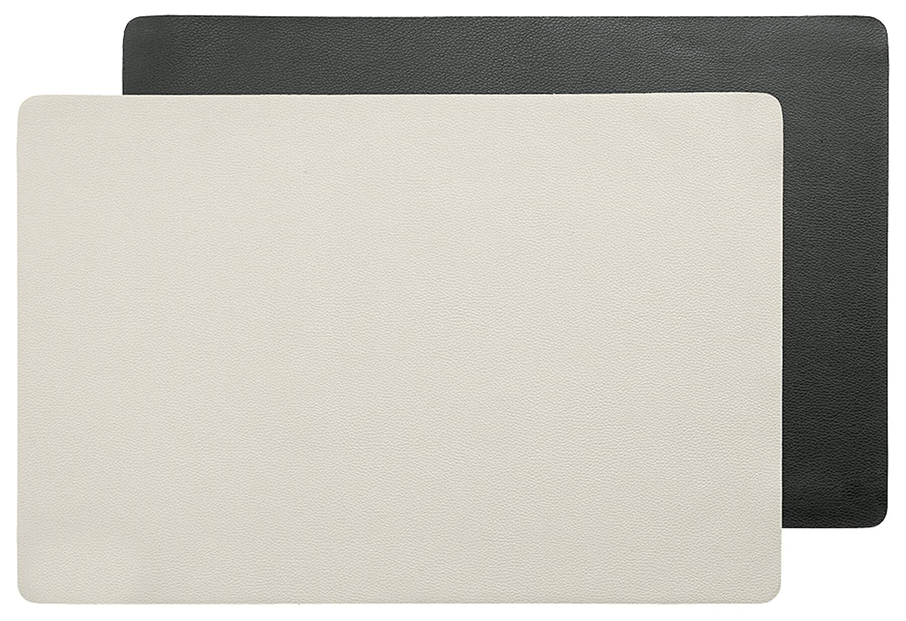 Platzset 'two tone', Kunstleder, beige/schwarz