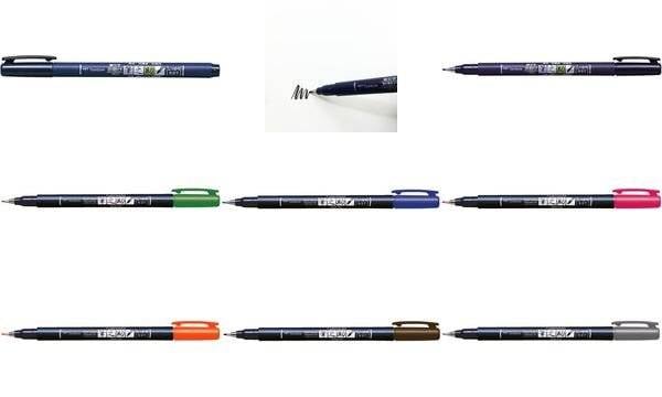 Fasermaler Brush Pen Fudenosuke weiche flexible Pinselspitze grau-2