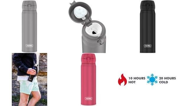 THERMOS Isolier-Trinkflasche Ultralight, 0,5 Liter, schwarz