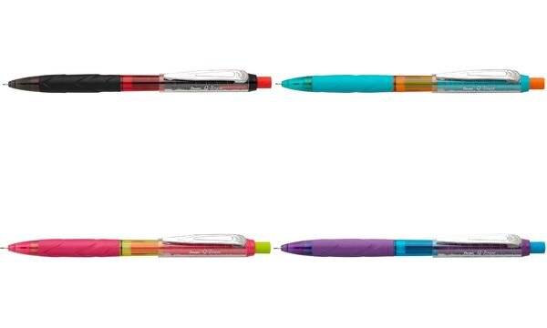 Pentel Druckbleistift Q-Erase, 0,7 mm, schwarz/rot (5103103)-1