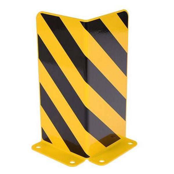 Anfahrschutz Winkel, Höhe 400 mm, Stahl, gelb/schwarz, Schenkellänge 180 mm